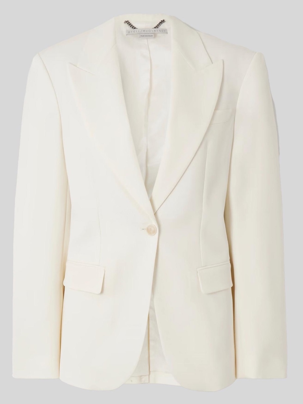 Stella McCartney Ivory Single-Button Tailored Blazer